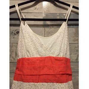 Max Studio White Eyelet Spaghetti Strap Dress Customized Sz Medium for Teens